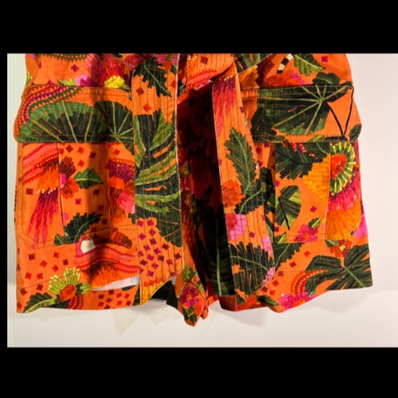 Farm Rio Blooming Garden Orange Shorts Size S - NWT - Picture 5 of 16